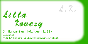 lilla kovesy business card